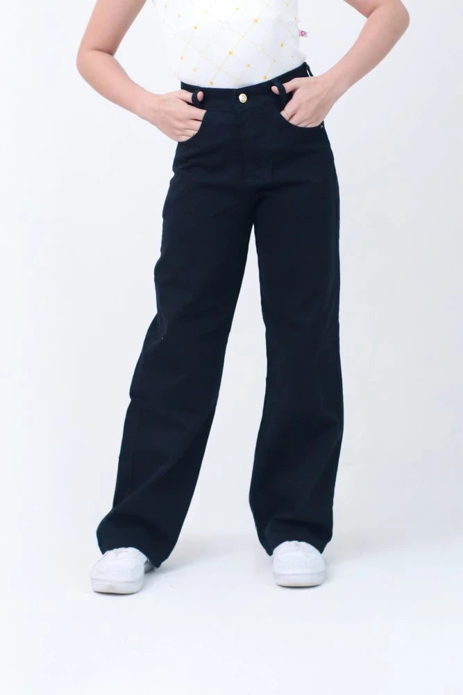 Calça wide leg preta