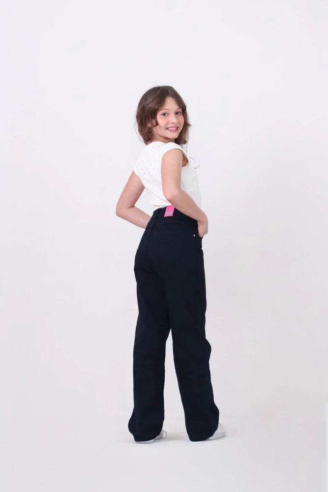 Calça wide leg preta