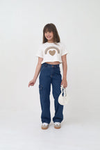 Calça cargo jeans