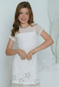 Vestido tule canelado(6/8ANOS)