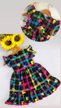Vestido Maya colorido(6/8/10/12 anos)