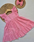 Vestido fustão rosa (1 ANO) - 1 ano