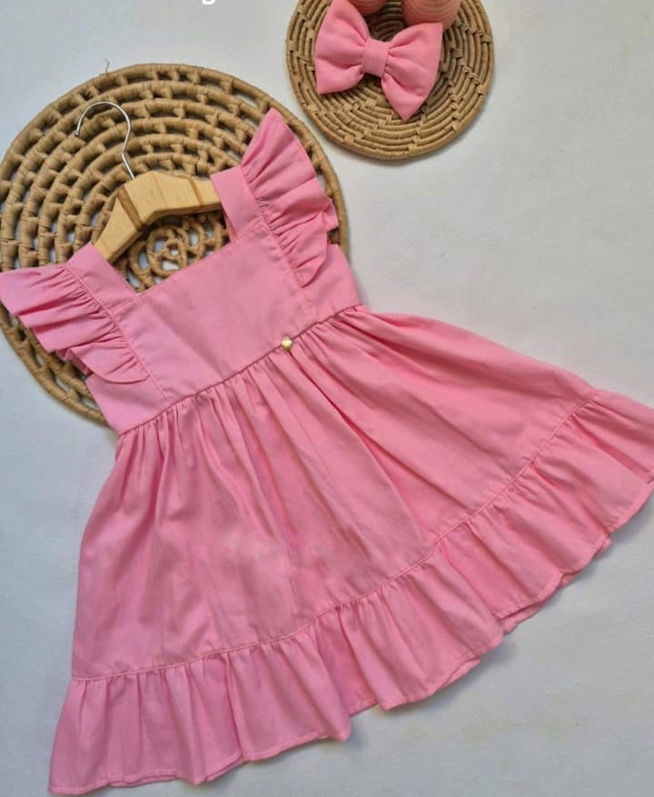 Vestido fustão rosa (1 ANO) - 1 ano