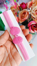 Faixinha crochê - Rosa