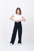 Calça wide leg preta