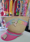 Kit bolsa viseira praia sereia - Rosa