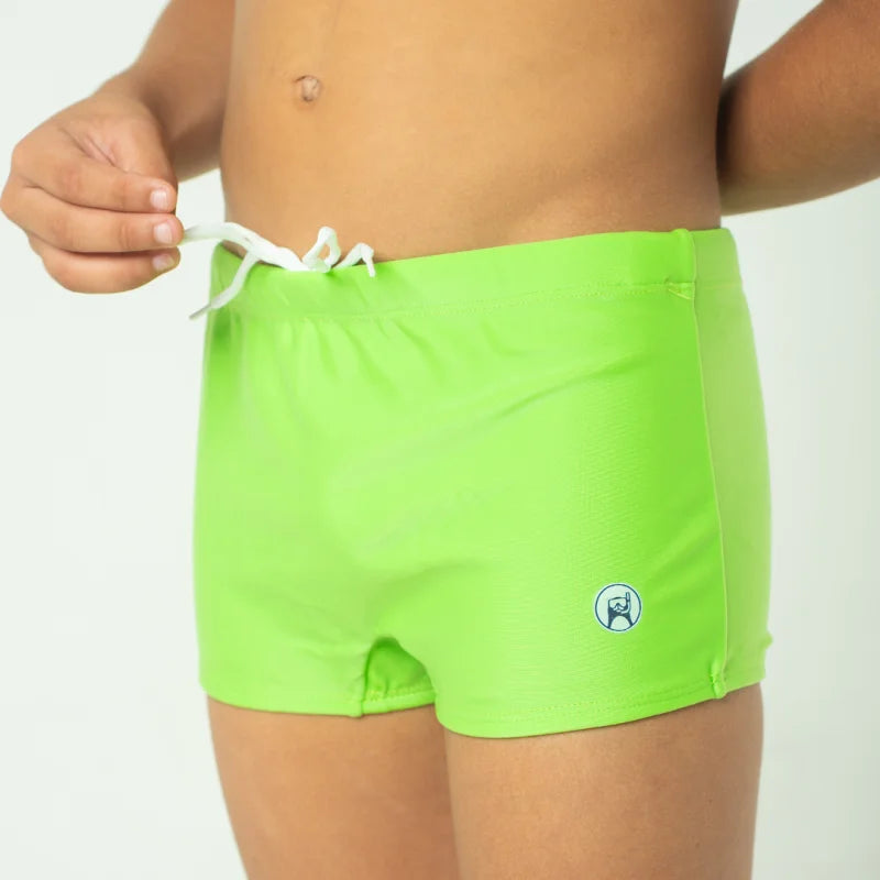 Sunga infantil masculina - 8 anos - Verde limão