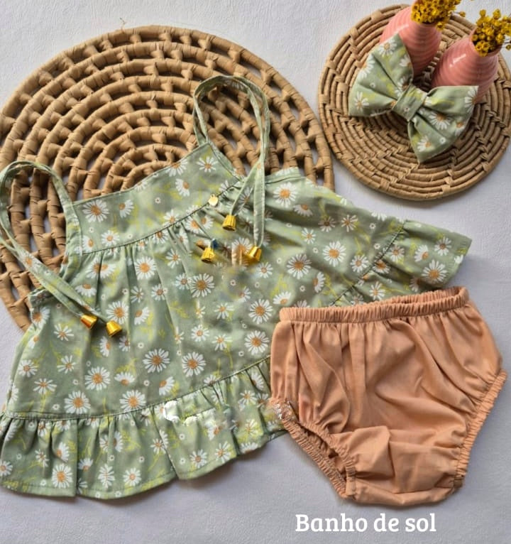 Vestido banho de sol (0/6meses)