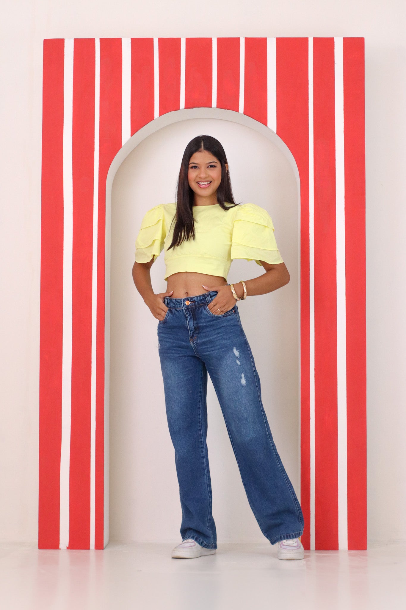 Calça wide leg jeans(12 ANOS)