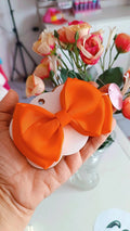 Laço cruzado duplo M=10cm - Laranja-Xuxa