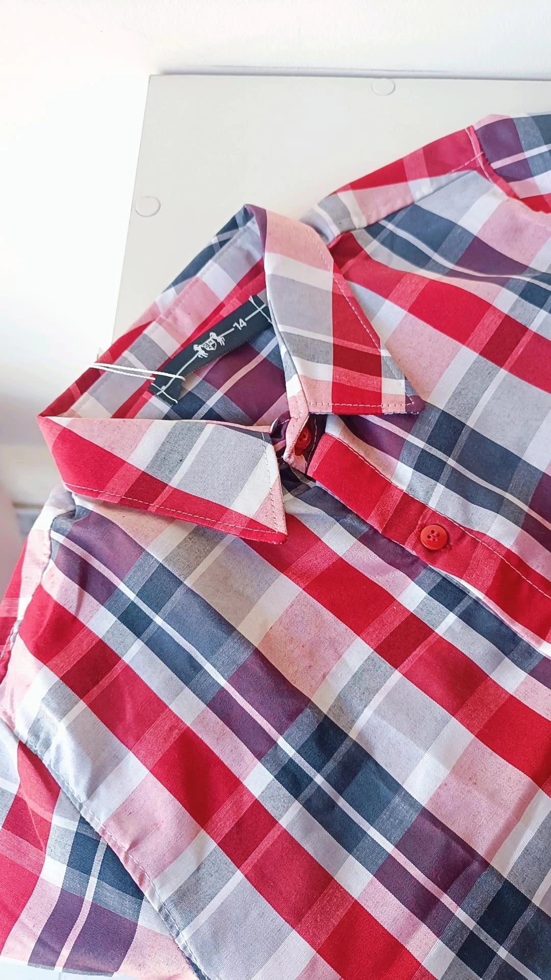 Camisa xadrez 14 anos