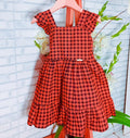 Vestido xadrez tricoline (4/6 anos)