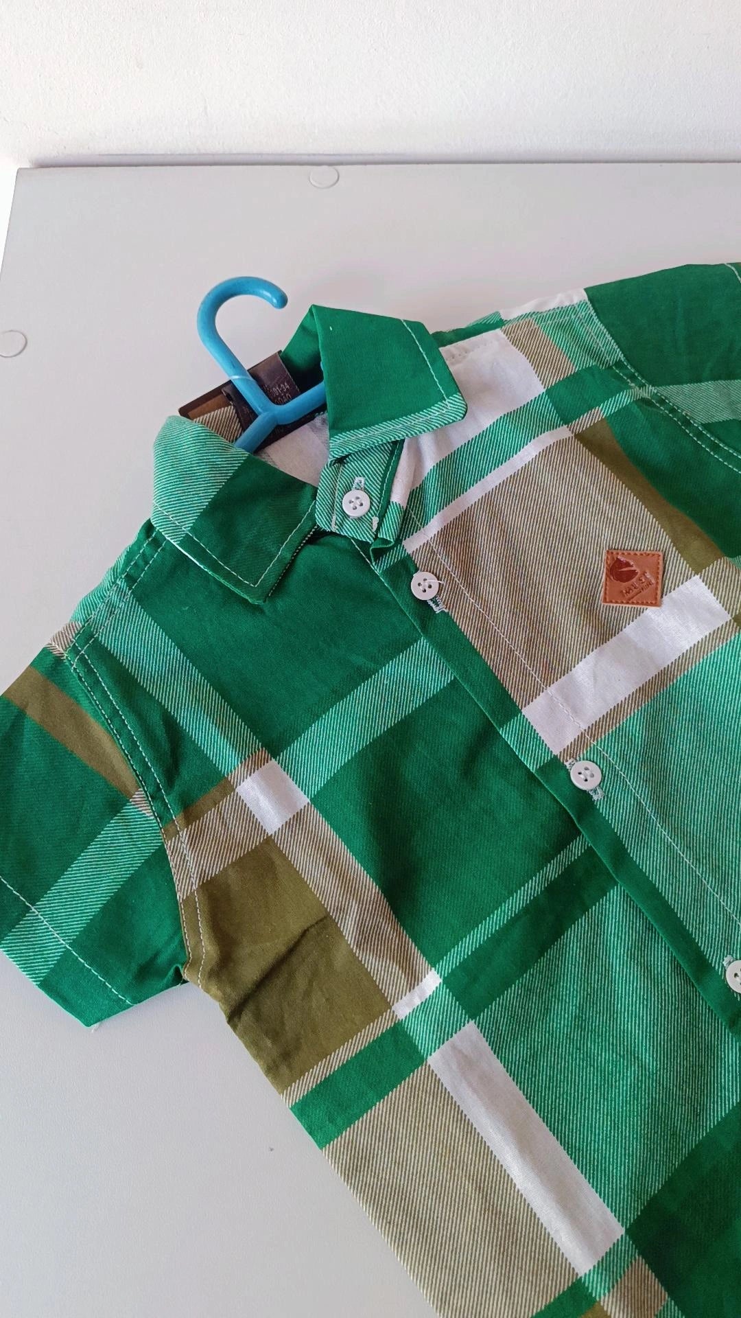 Camisa xadrez 1 ano
