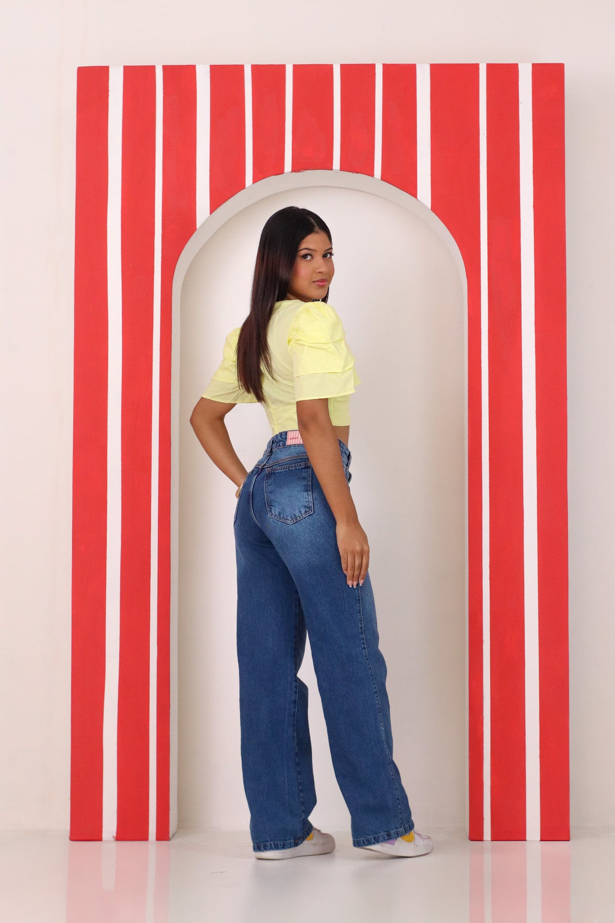 Calça wide leg jeans(12 ANOS)