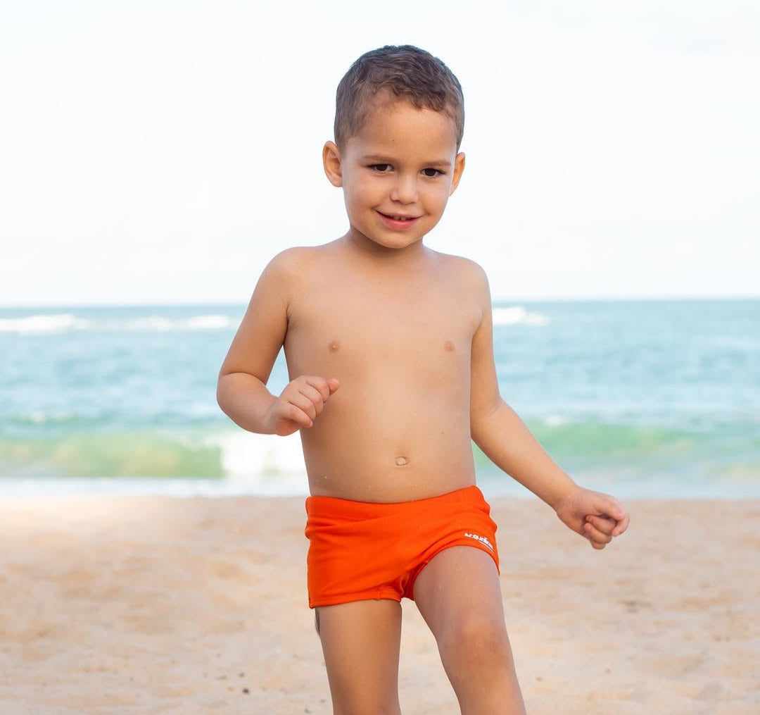 Sunga infantil masculina - 1 ano - Laranja