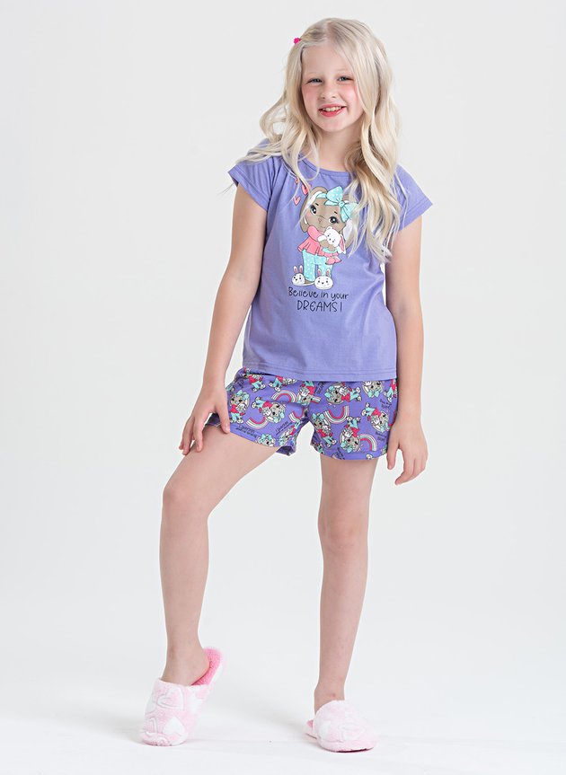 PIJAMA FEM.Roxo(2ANOS) - 2 ANOS - LILÁS